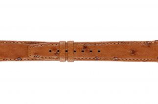 Uhrenarmband Straussenleder K0900L dark cognac 